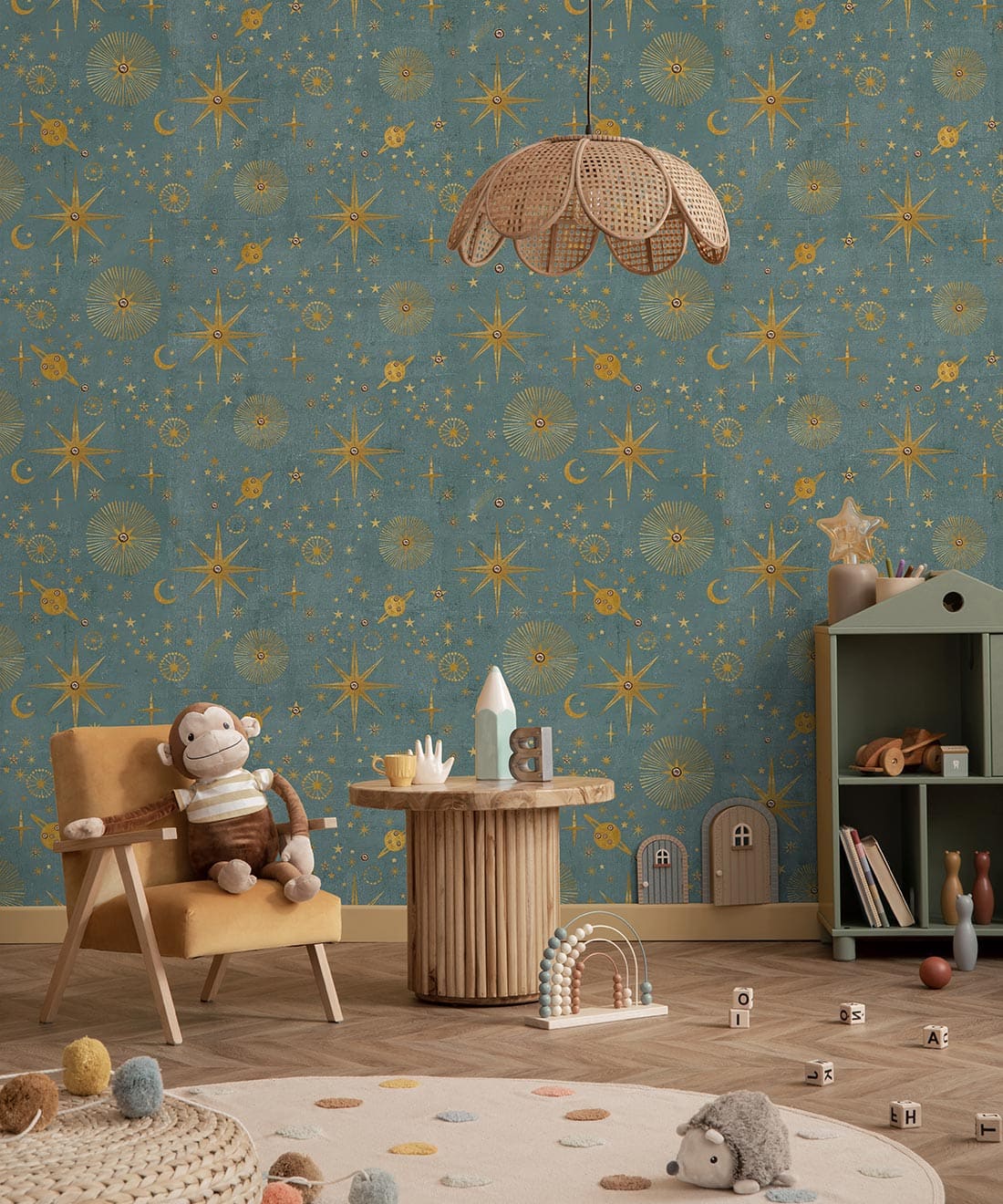 The Milky Way Wallpaper, French Blue