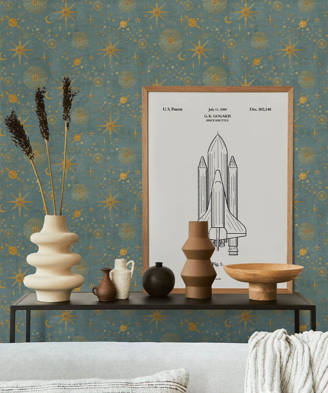 The Milky Way Wallpaper, French Blue