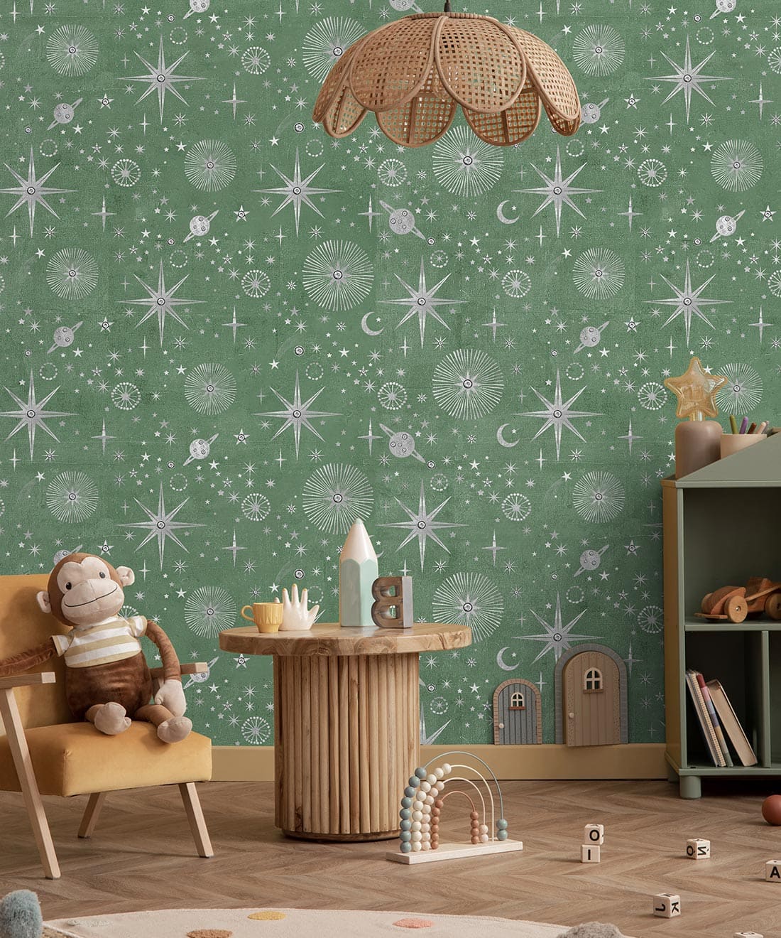 The Milky Way Wallpaper, Green
