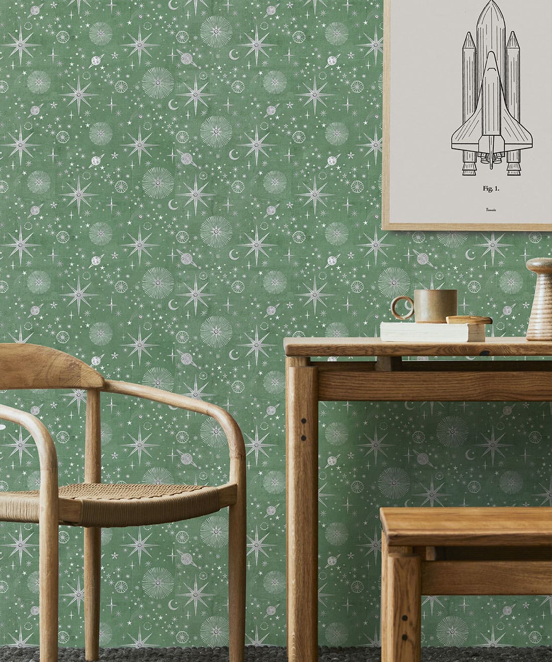 The Milky Way Wallpaper, Green