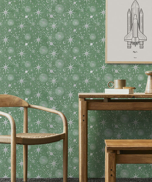 The Milky Way Wallpaper, Green
