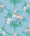 Odette’s Bouquet Wallpaper, Powder Blue