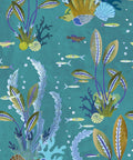 Coral Garden Wallpaper, Lagoon Blue