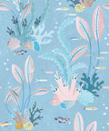 Coral Garden Wallpaper, Powder Blue