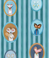 The Tennis Club Wallpaper, Lagoon Blue