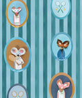 The Tennis Club Wallpaper, Lagoon Blue