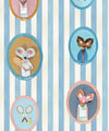 The Tennis Club Wallpaper, Powder Blue