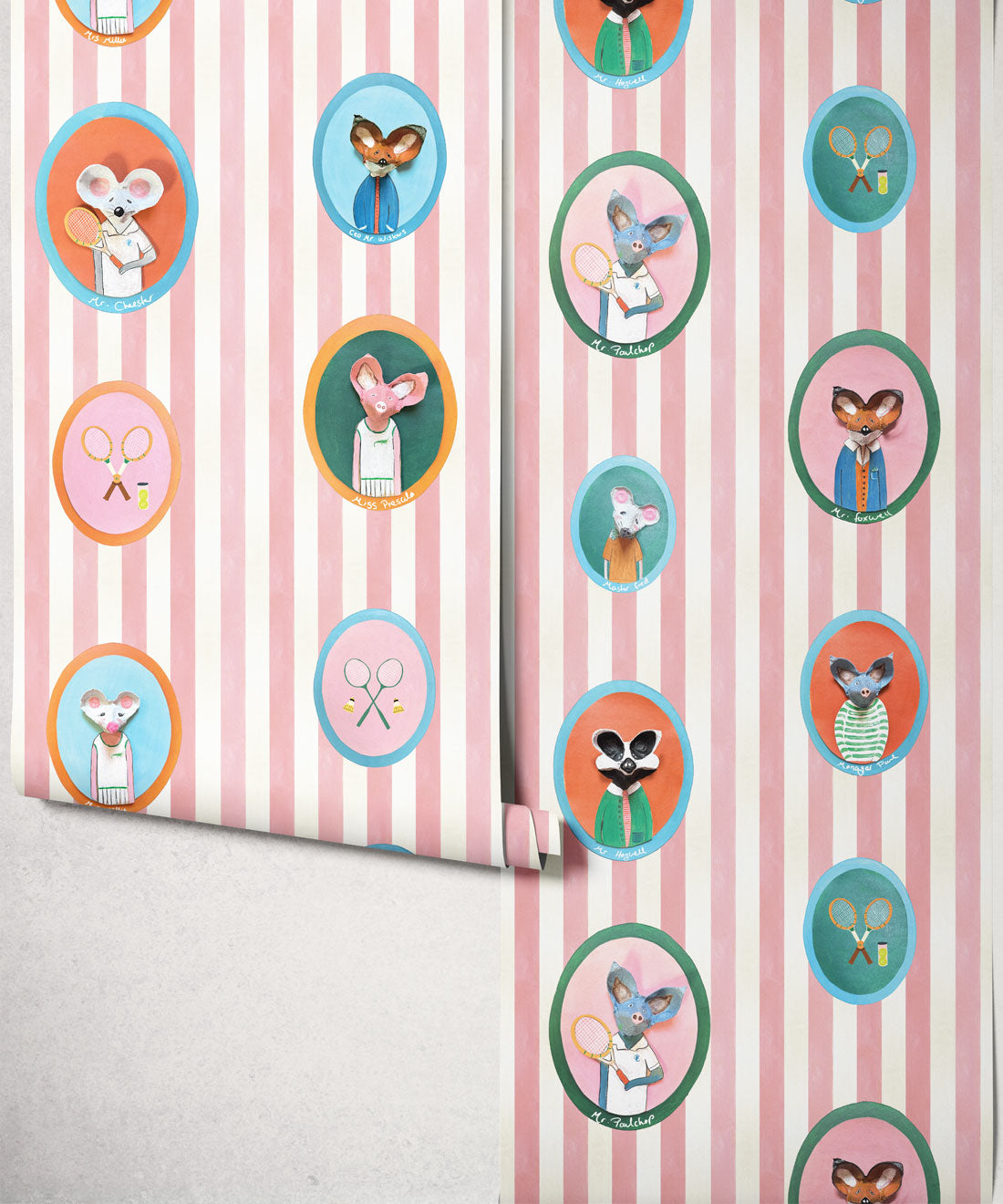 The Tennis Club Wallpaper, Petal Pink