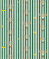 The Tennis Club Stripe Wallpaper, Kelp Green