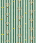 The Tennis Club Stripe Wallpaper, Kelp Green