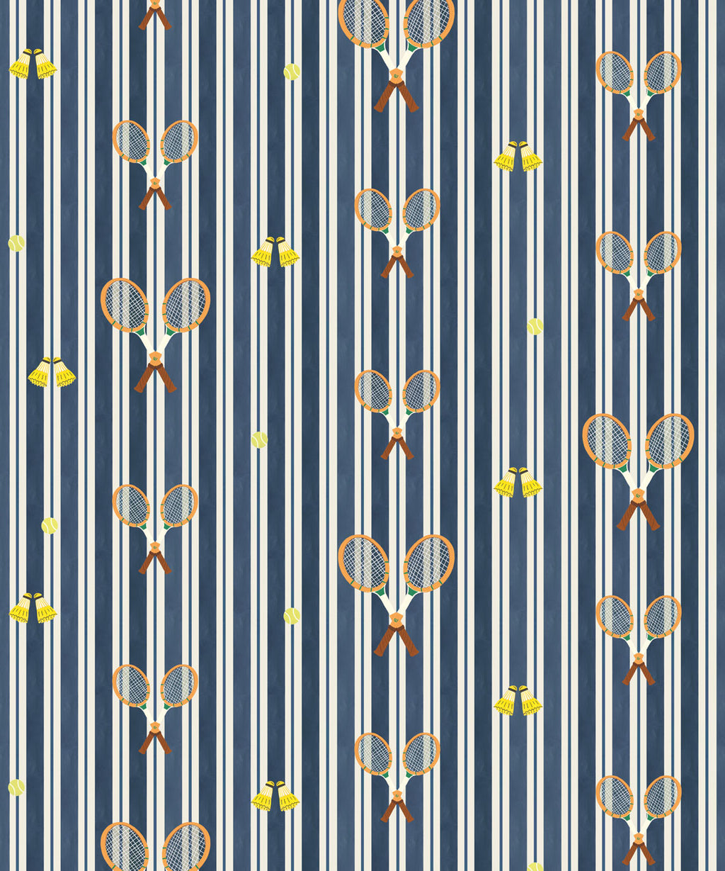 The Tennis Club Stripe Wallpaper, Old Navy