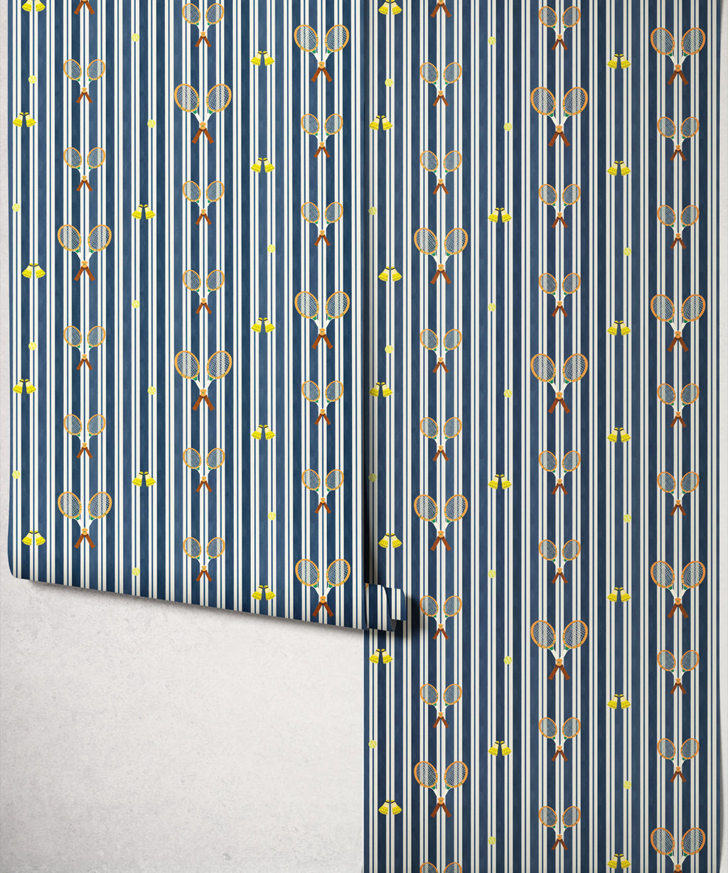 The Tennis Club Stripe Wallpaper, Old Navy