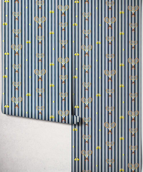 The Tennis Club Stripe Wallpaper, Old Navy