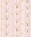 The Tennis Club Stripe Wallpaper, Petal Pink