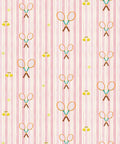 The Tennis Club Stripe Wallpaper, Petal Pink