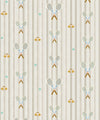 The Tennis Club Stripe Wallpaper, Shell