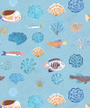 Seaside Treasures Wallpaper, Powder Blue