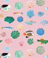 Seaside Treasures Wallpaper, Petal Pink