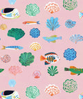 Seaside Treasures Wallpaper, Petal Pink