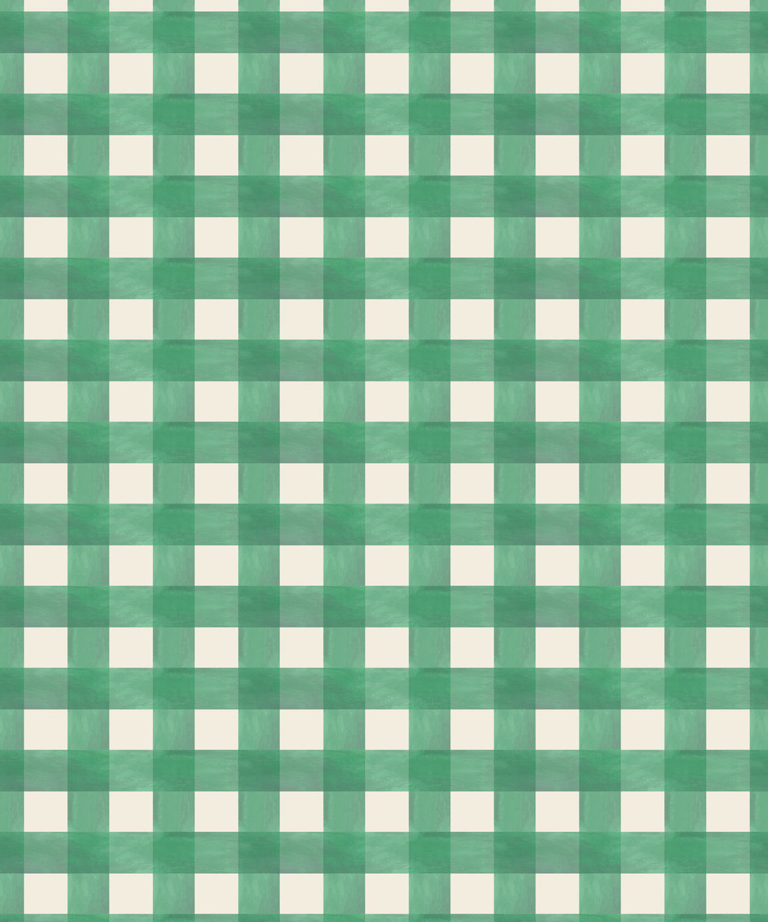 Clubhouse Check Wallpaper, Kelp Green