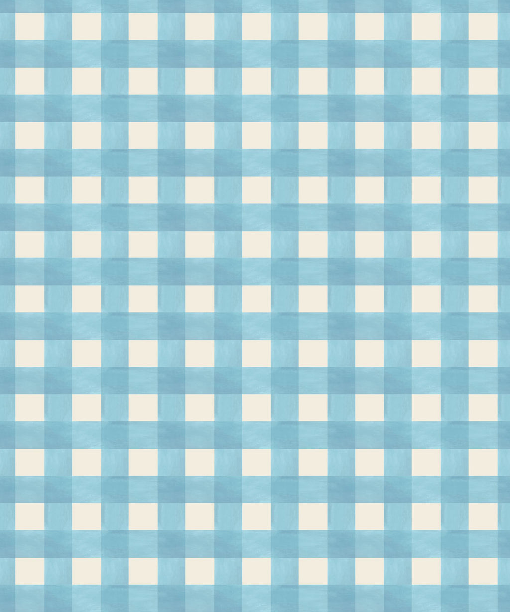 Clubhouse Check Wallpaper, Powder Blue