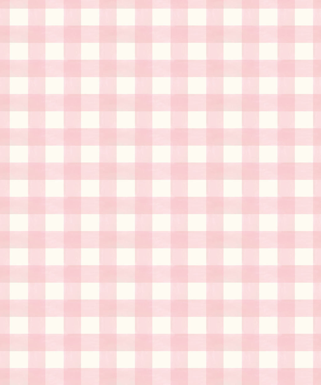 Clubhouse Check Wallpaper, Petal Pink