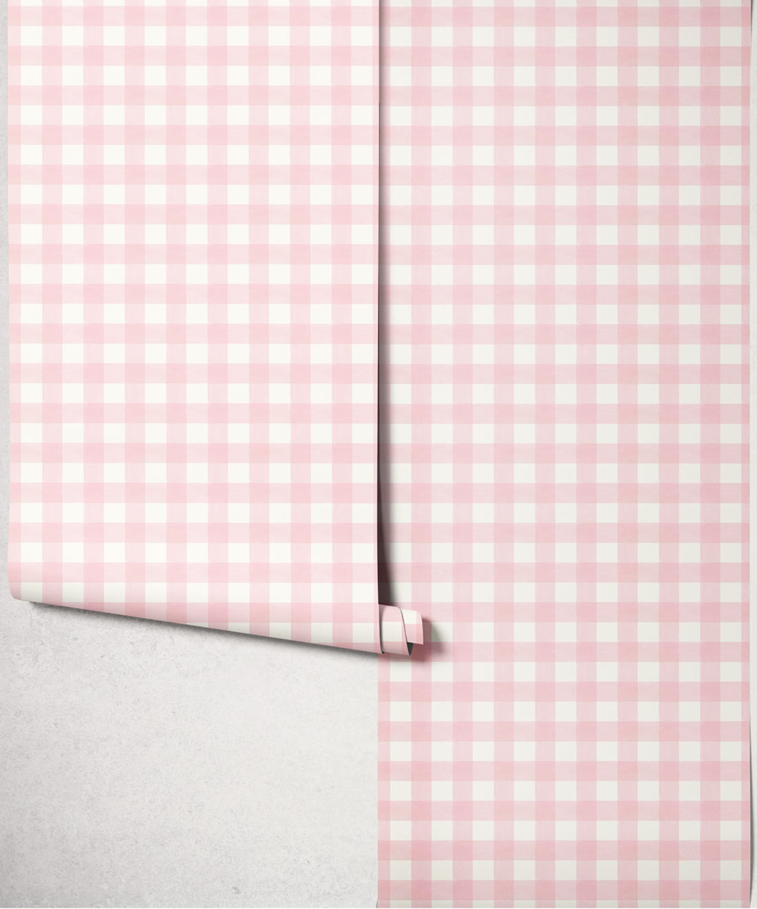 Clubhouse Check Wallpaper, Petal Pink