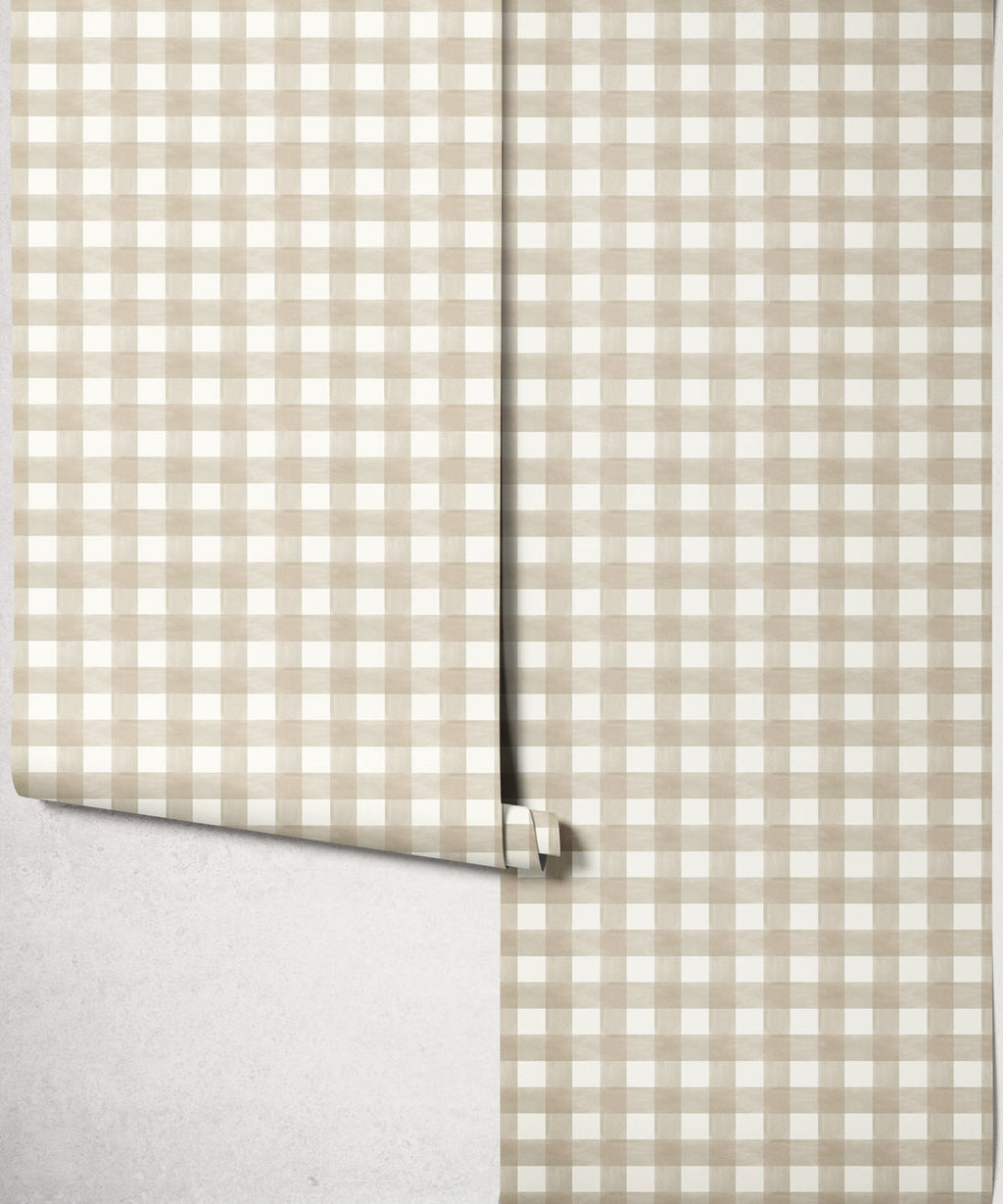 Clubhouse Check Wallpaper, Shell