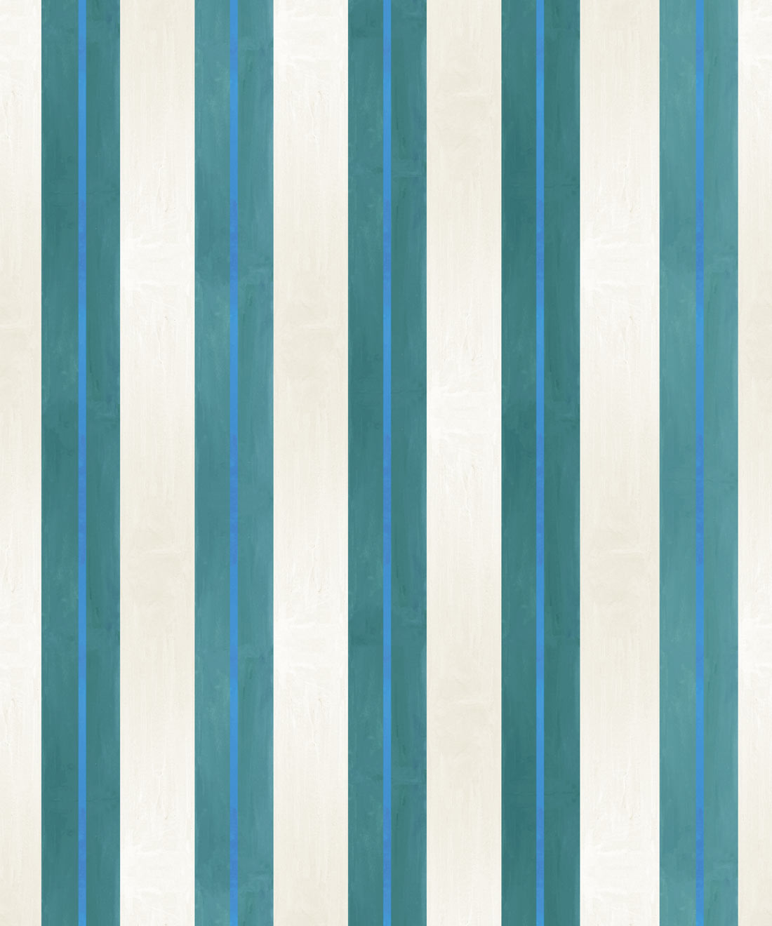Junior Stripe Wallpaper, Lagoon Blue