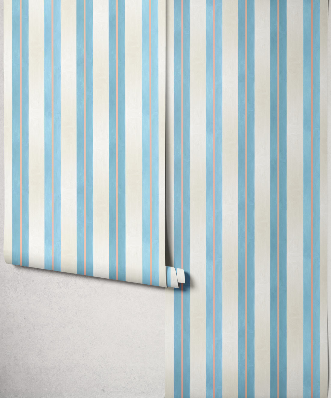 Junior Stripe Wallpaper, Powder Blue