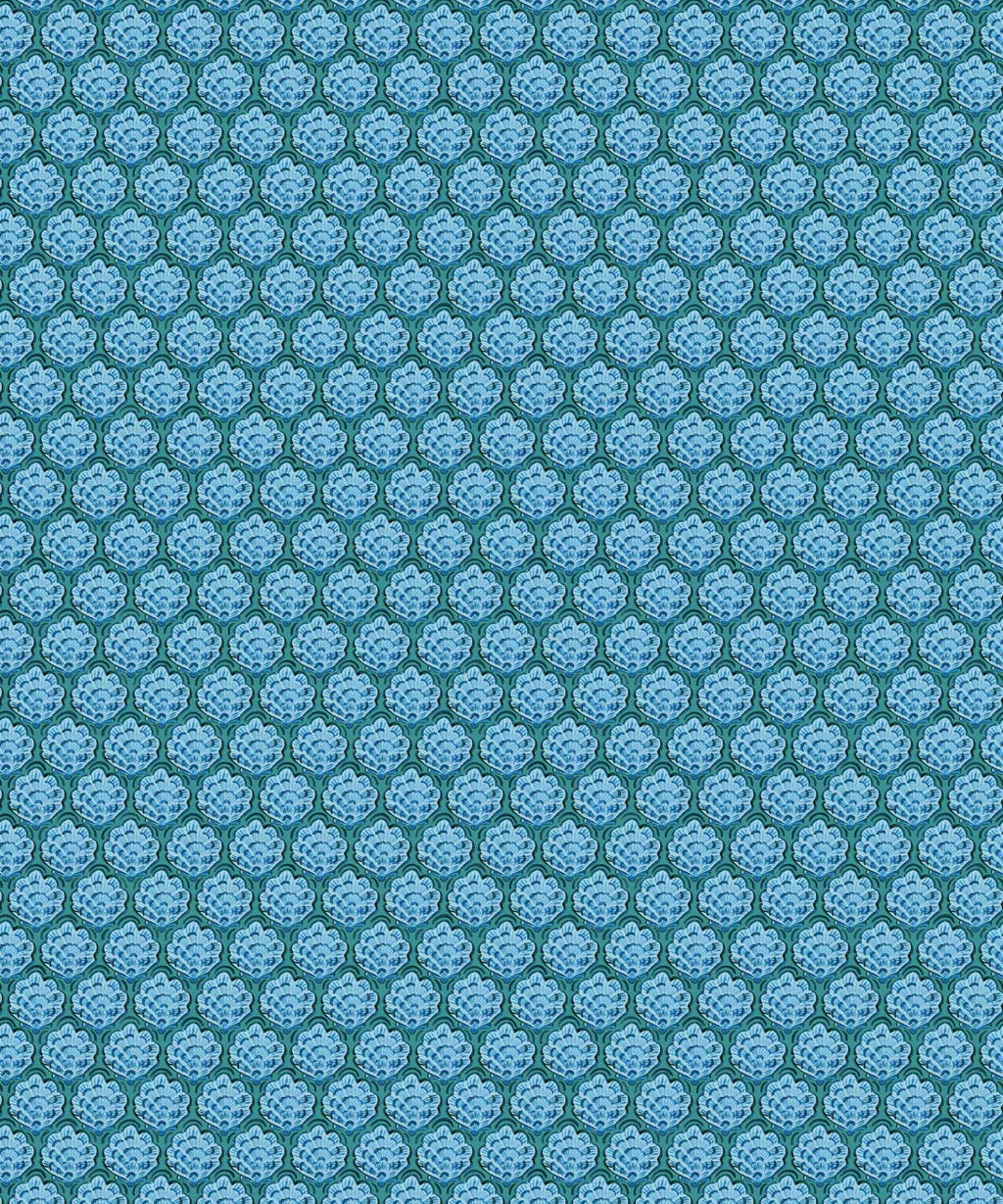 Shell Cove Wallpaper, Lagoon Blue