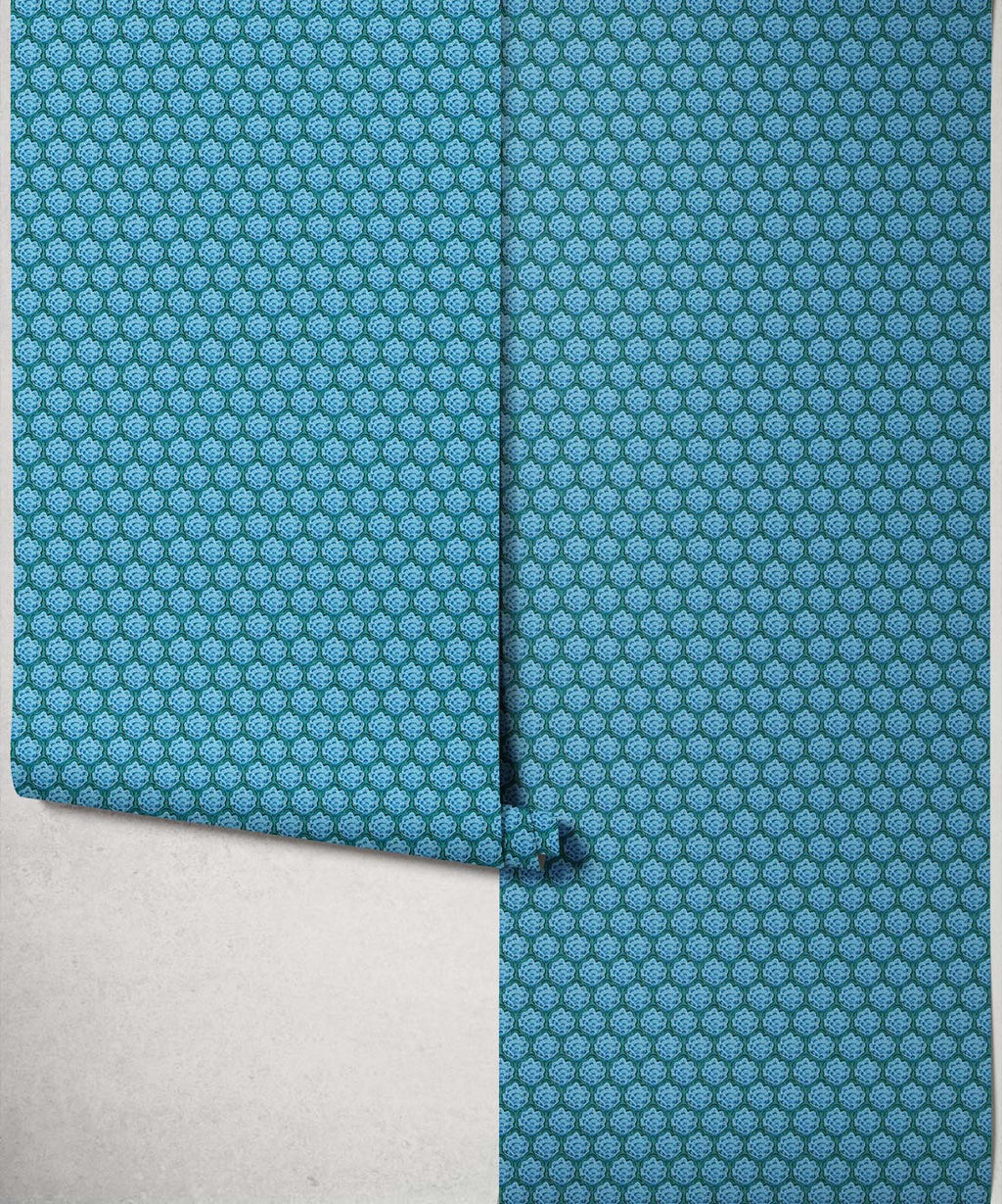 Shell Cove Wallpaper, Lagoon Blue