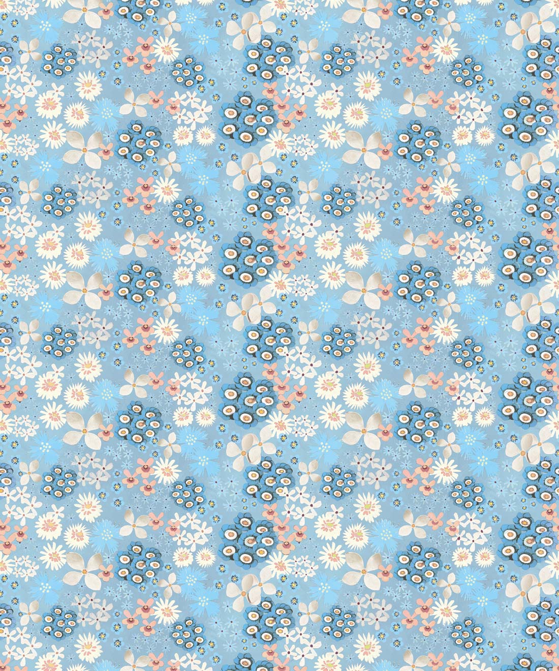 Meadow Confetti Wallpaper, Powder Blue
