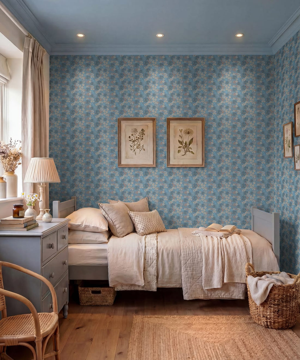 Meadow Confetti Wallpaper, Powder Blue