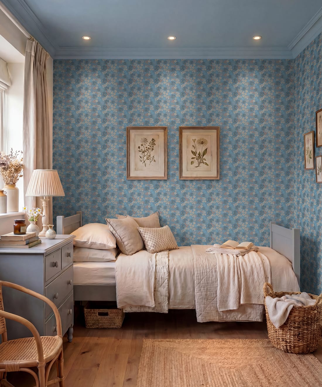 Meadow Confetti Wallpaper, Powder Blue