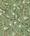 Bespoke Cranes Wallpaper, Green