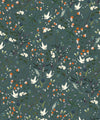 Bespoke Cranes Wallpaper, Teal