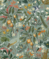 Balearic Cranes Wallpaper, Grey Blue