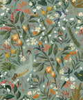 Balearic Cranes Wallpaper, Grey Blue