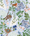 Flowering Trees Wallpaper, Duck Egg