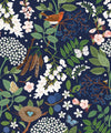Flowering Trees Wallpaper, Navy