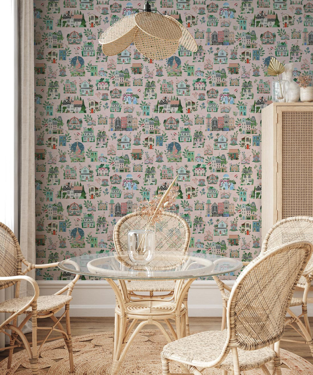 Around The World Wallpaper, Blush