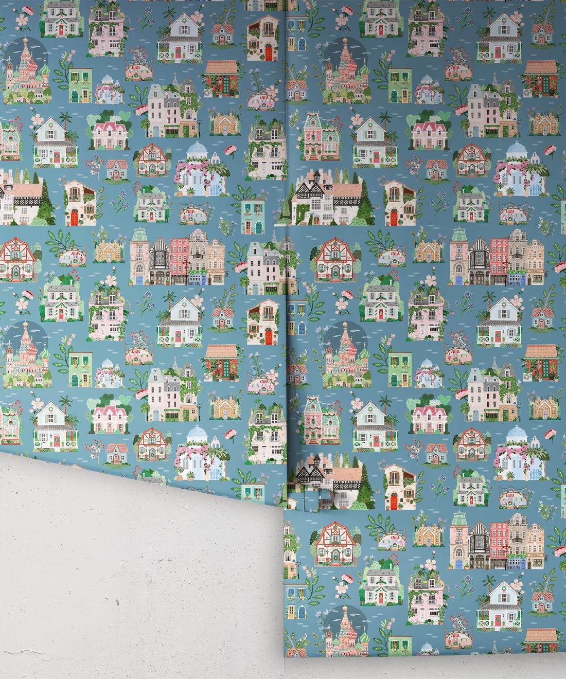 Around The World Wallpaper, French Blue