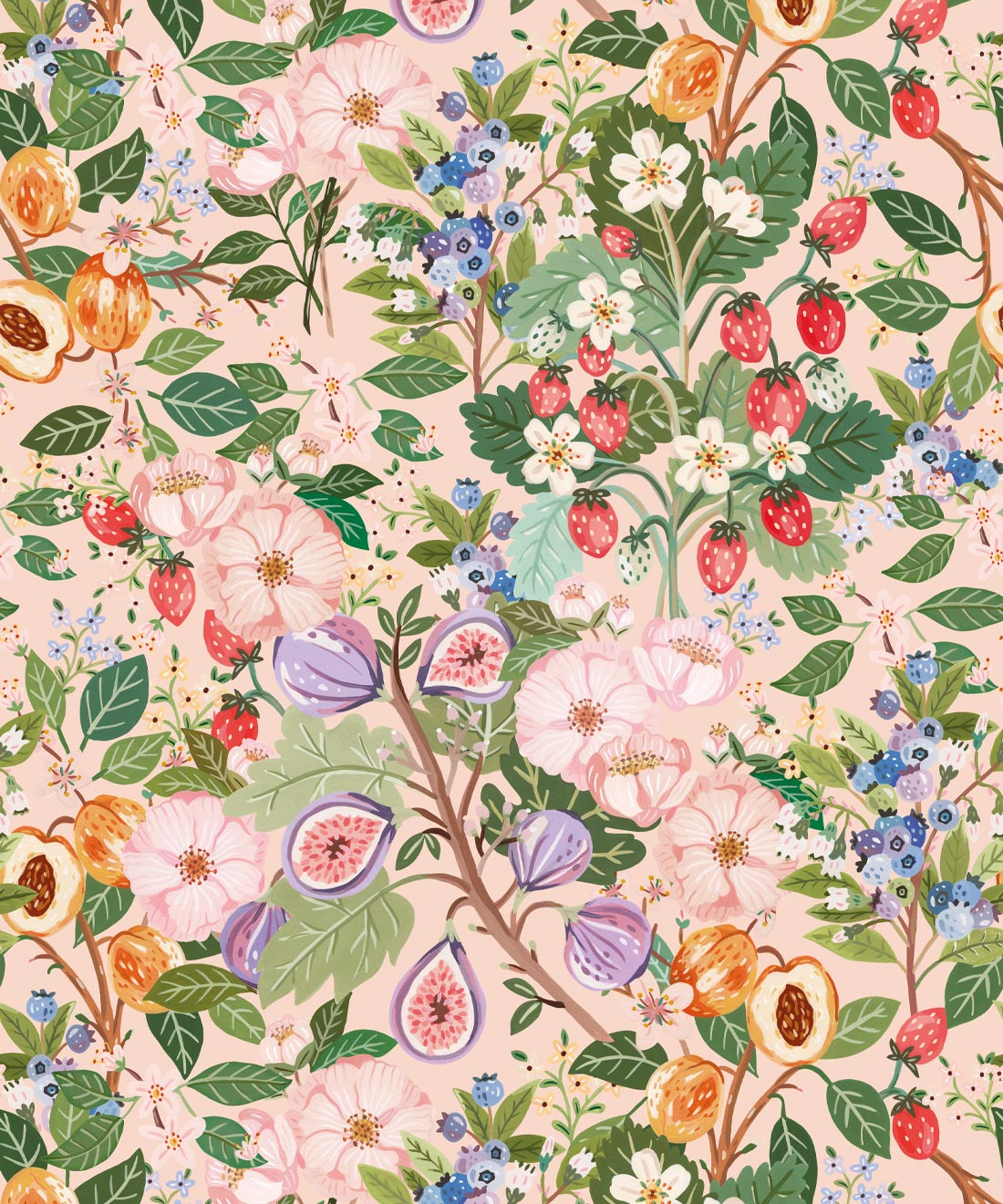 Summer Fruit Wallpaper, Pink