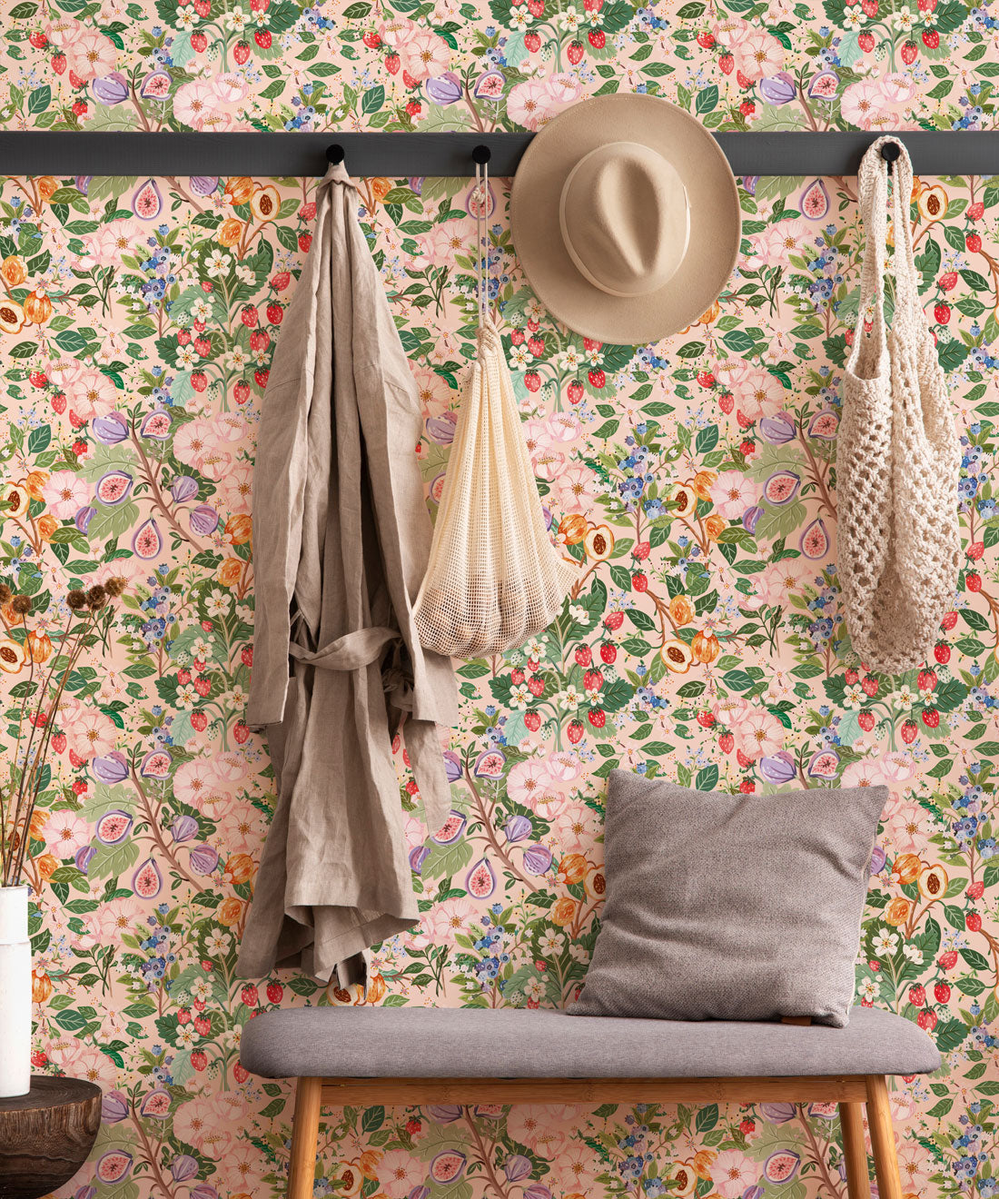Summer Fruit Wallpaper, Pink