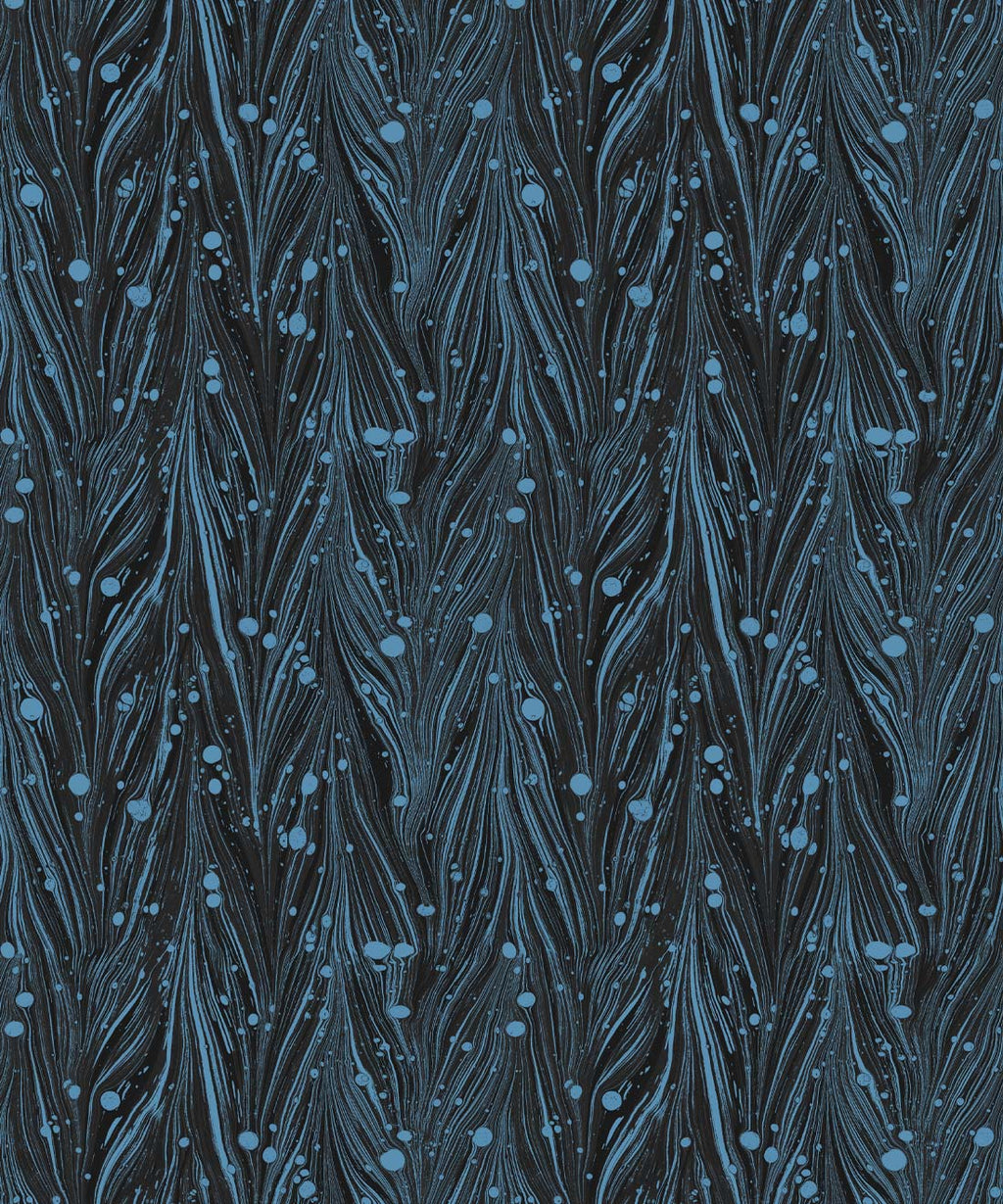 Antique Straight Wallpaper, Charcoal