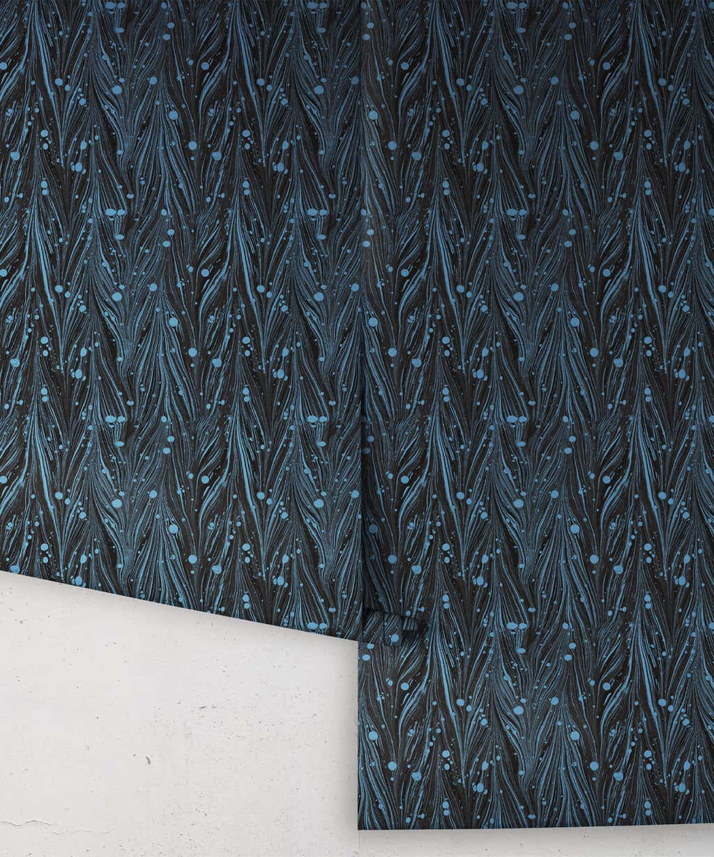 Antique Straight Wallpaper, Charcoal