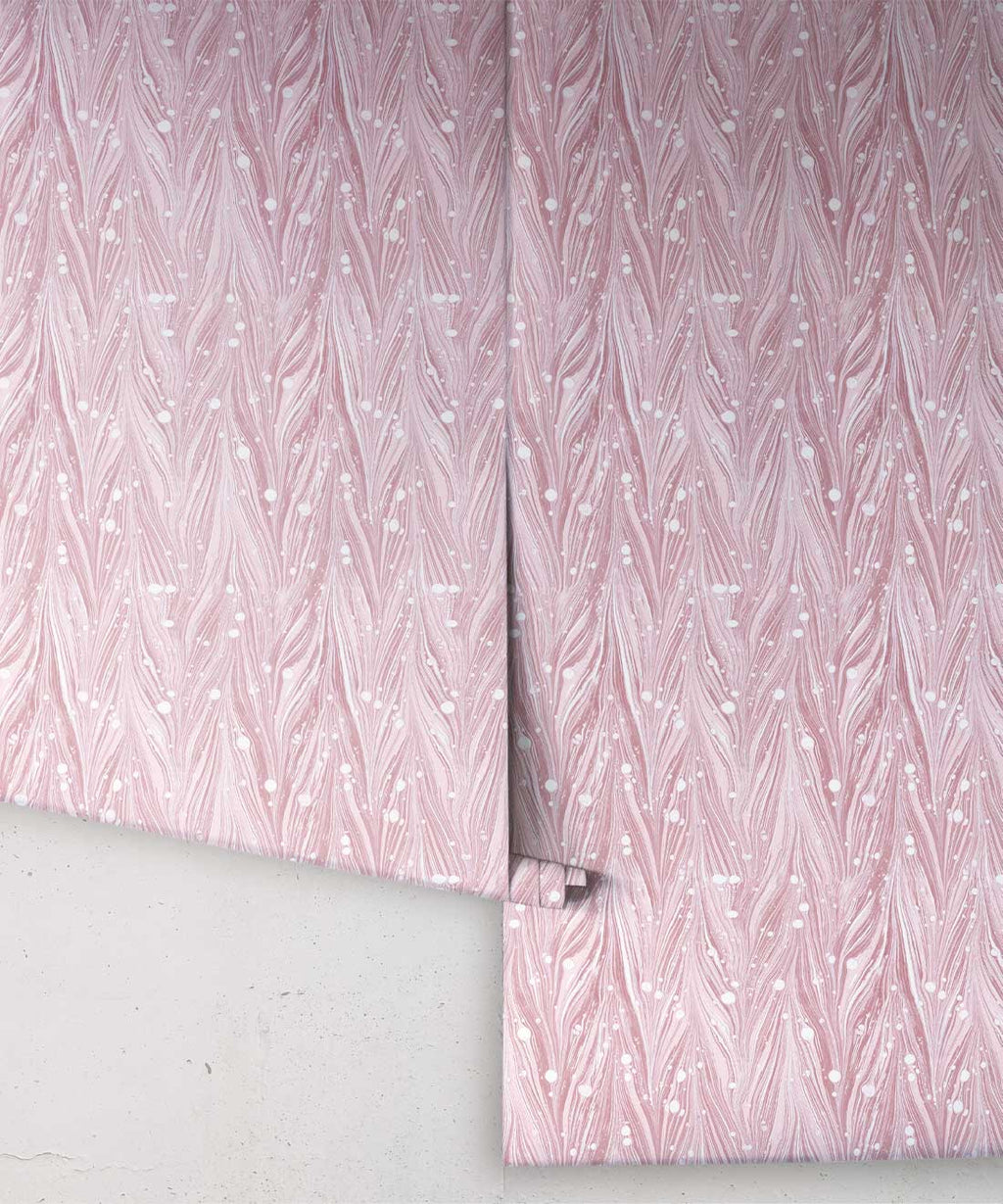 Antique Straight Wallpaper, Pink
