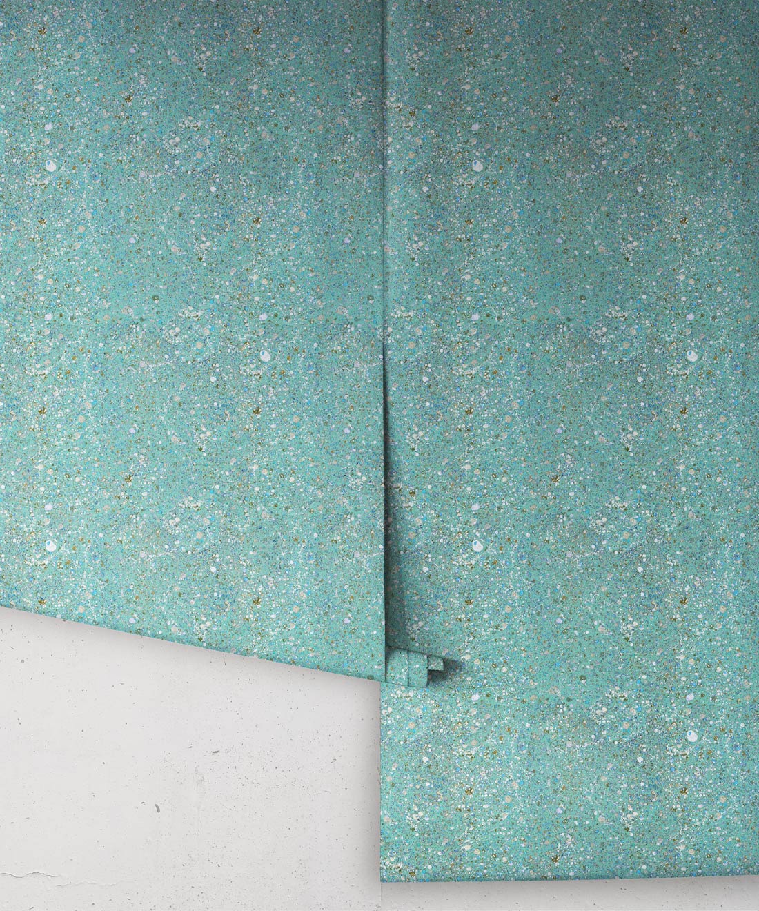 Marble Confetti Wallpaper, Aqua