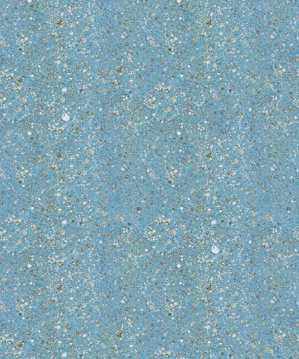 Marble Confetti Wallpaper, French Blue